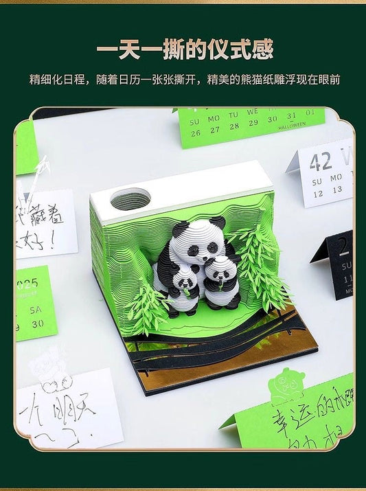 3D paper carved calendar