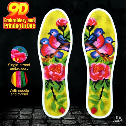 Cross-stitch shoe insoles - Eastern Traditional Craftsmanship