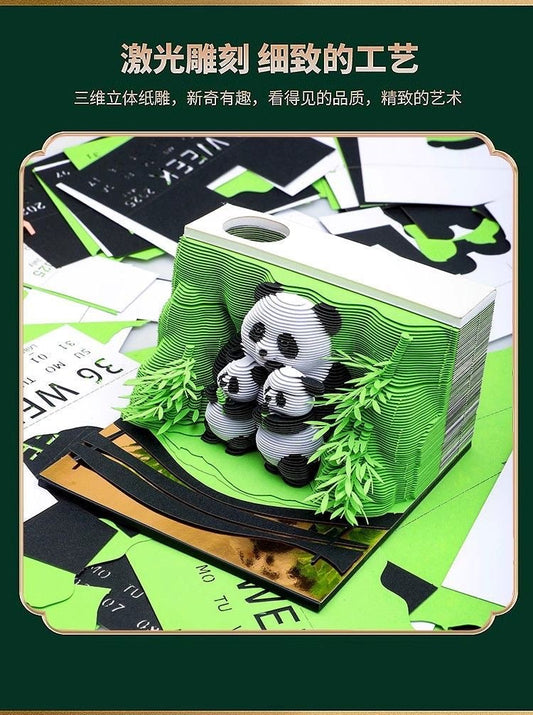 3D paper carved calendar