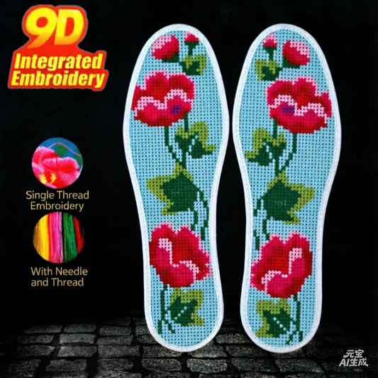 Cross-stitch shoe insoles - Eastern Traditional Craftsmanship